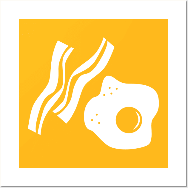 Minimal Bacon and Eggs Wall Art by InvesTEEgator1